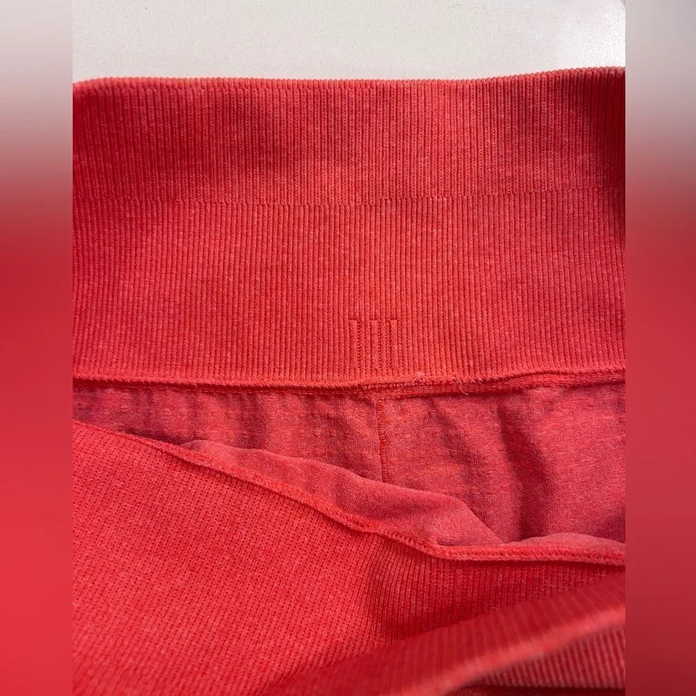 GymShark Vital Seamless Coral Red Marl 6” Bike Shorts